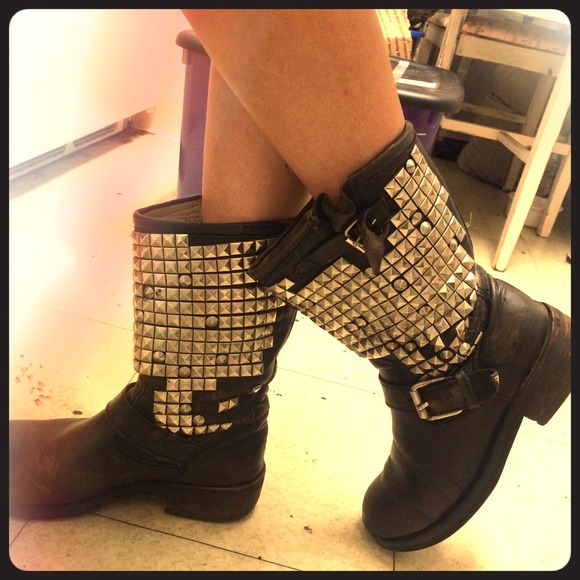 Bad ass ASH Titan Studded Biker Boot.Lightly Worn!