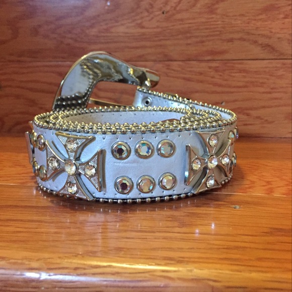 BUNDLED! Silver Western Bling Belt - Picture 2 of 3