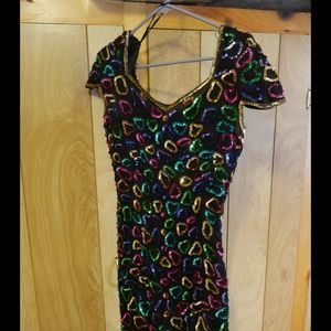 Colored sequin dress