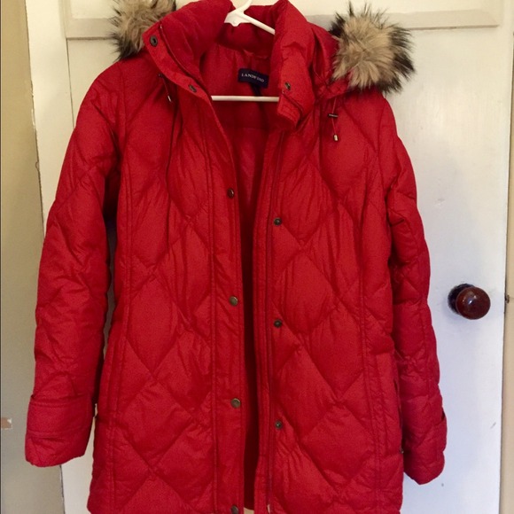 lands end red coat