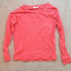 Forever 21 Coral Long Sleeve Shirt