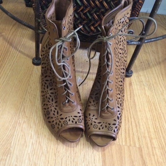 Tan bootie