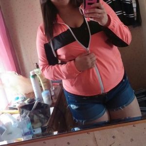 Bright pink reebok jacket