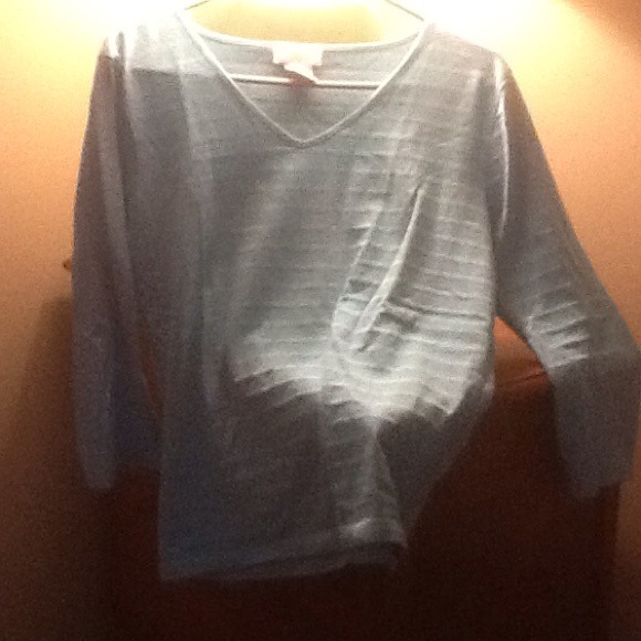 Turquoise stripe top.