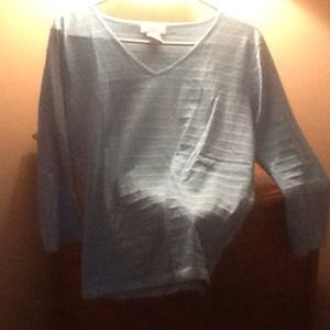 Turquoise stripe top.