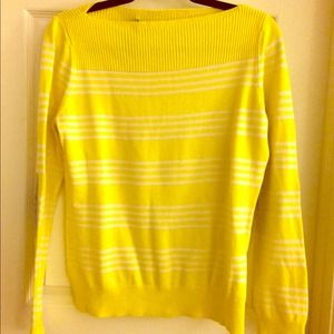 C Wonder boatneck sweater w/ grey elbow patches