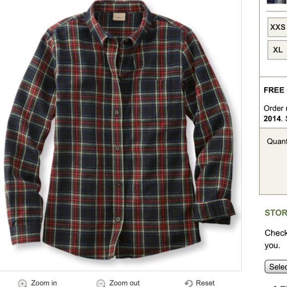 L.L. Bean Tops - LL Bean Flannel Shirt NWOT