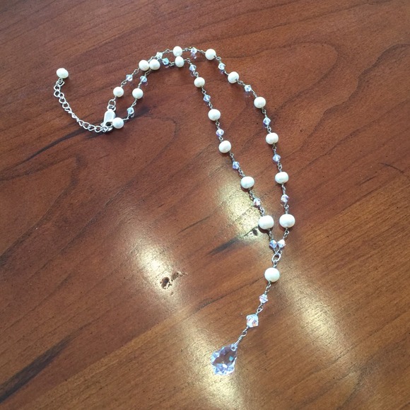 Pearl and crystal necklace