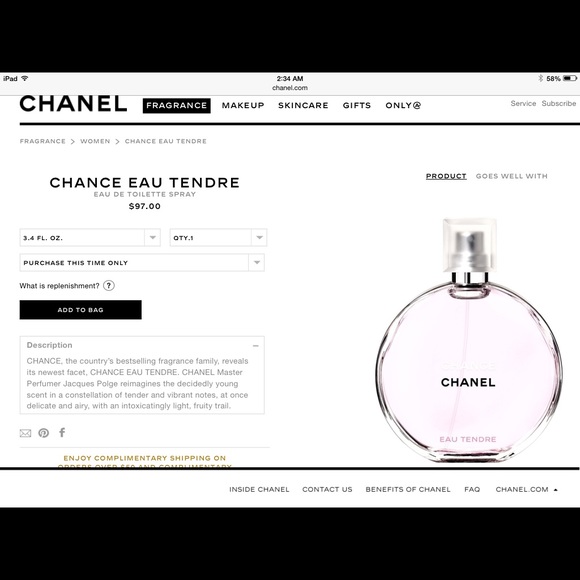 Updated True Prices for Chanel Chance eau Tendre! - Picture 2 of 4