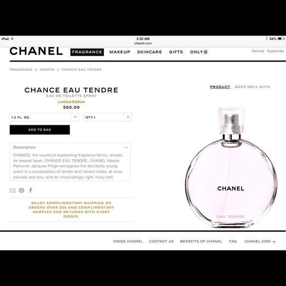 Updated True Prices for Chanel Chance eau Tendre! - Picture 4 of 4