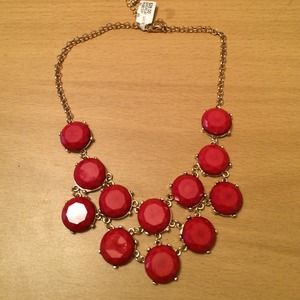 Red / Gold Statement Necklace