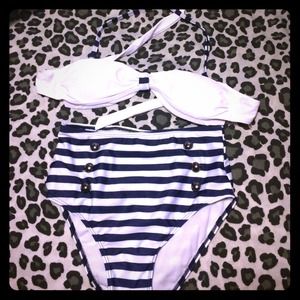 Navy Blue High Waisted Bikini!