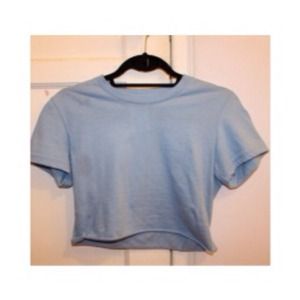 AMERICAN APPAREL babyBlue cutoff tshirt NEW W TAGS
