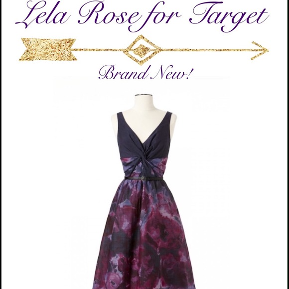 Lela Rose for Target purple floral dress NWT!