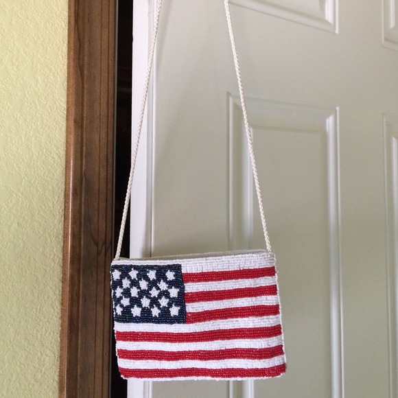Beaded flag purse