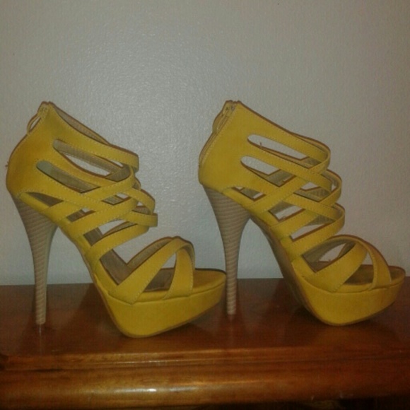 Shoes Mustard Yellow High Heels Poshmark