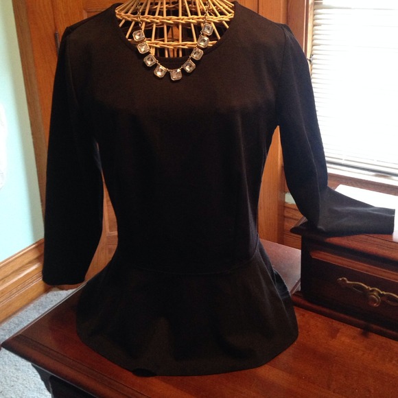 Black peplum top