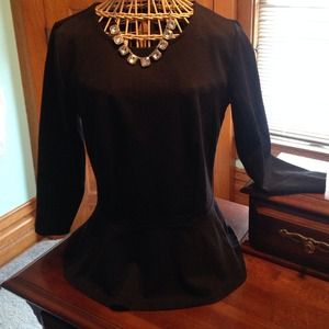 Black peplum top