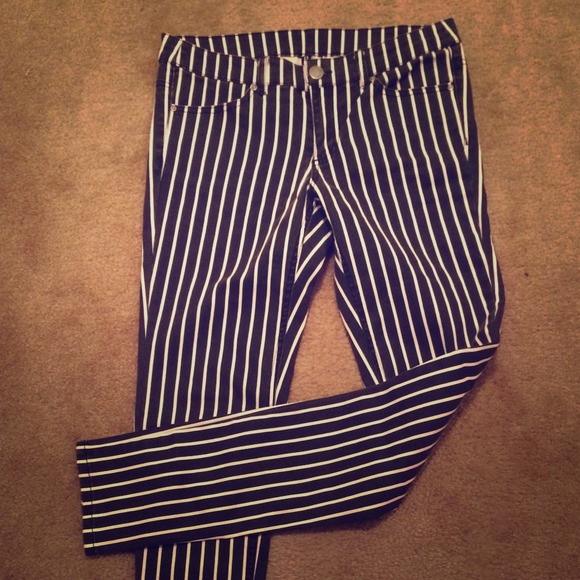 Striped Skinny Jeans