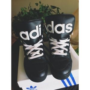 Jeremy Scott x Adidas Instinct Hi Black Leather