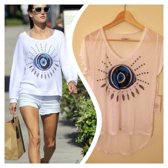 LM Evil Eye White Tee