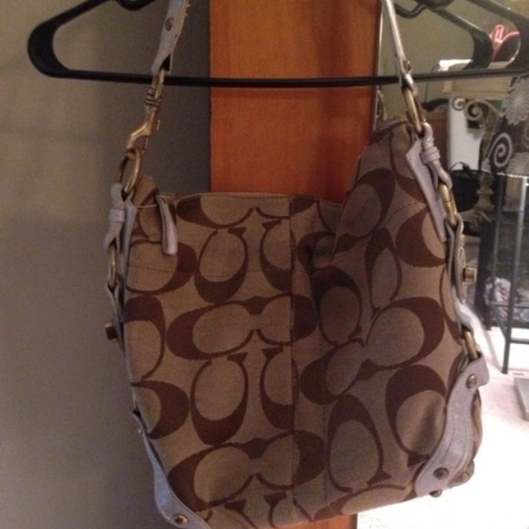Coach Clutches & Wallets - Coach purse with blue handles