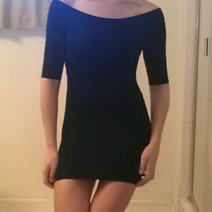 Thick black stretchy dress