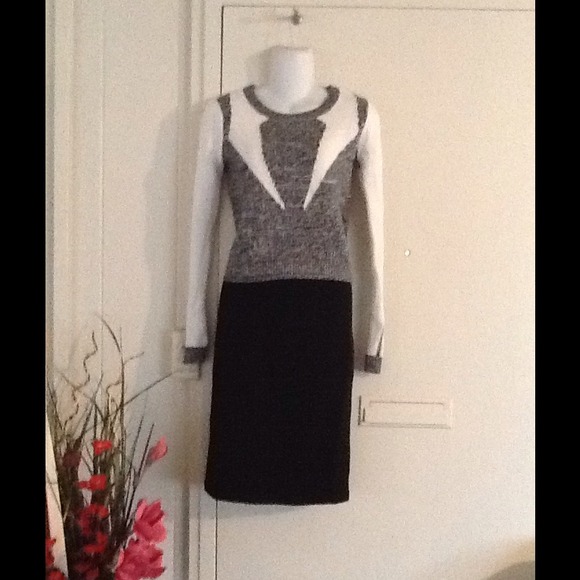 Black Wool Blend Skirt