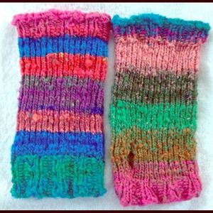 Boho handmade fingerless gloves
