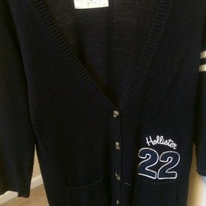 Hollister navy blue cardigan