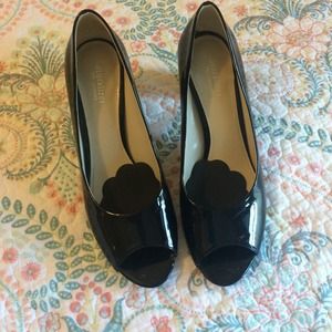 Patent Leather Peep Toe Shoes