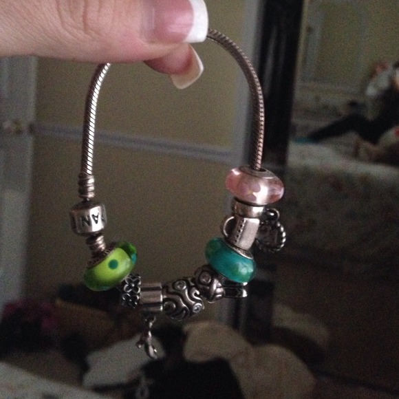 Pandora bracelet with charms