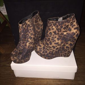 Leopard Peep Toe Booties by Chinese Laundry