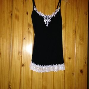 Black lace cami