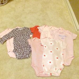 Baby clothes-Girls Carter's 3 month onesies.