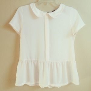 Baby Pink Peplum Top