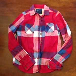 American Eagle Plaid Button Down