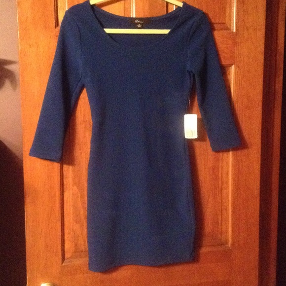 Blue long sleeve dress