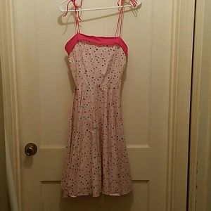 Pin up girl clothing polka dot swing dress.