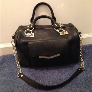 Olivia + Joy Black soft Leather Satchel