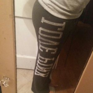 Black and white stretchy sweats