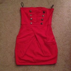 Forever 21 Strapless Red Dress