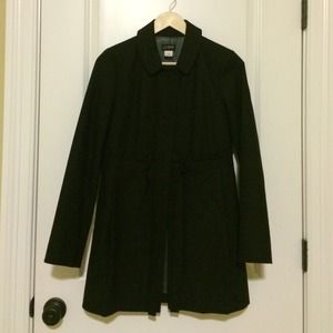 J. Crew Dress Coat with Ruffle Detail/Tie front