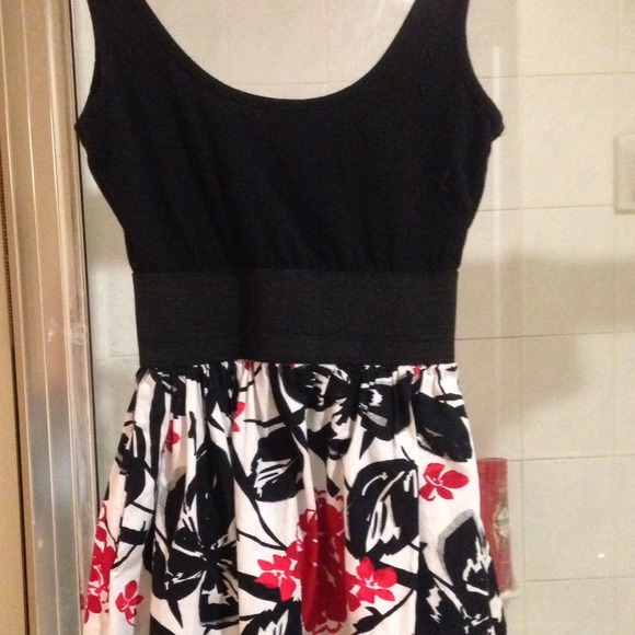 Tank dress with cinched waist