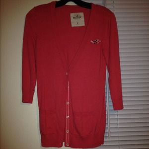 Coral Hollister Cardigan