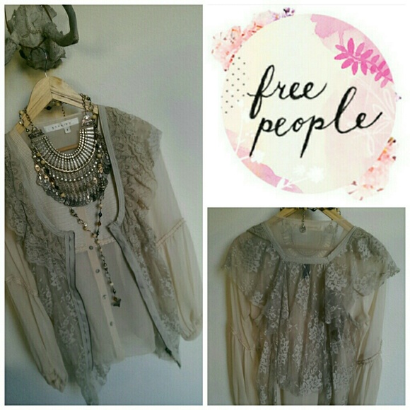 Free People Tops - SALE!  Free People Lace Vest - Dress up or down