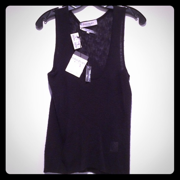 Yves Saint Laurent cashmere-silk black top - Picture 1 of 4
