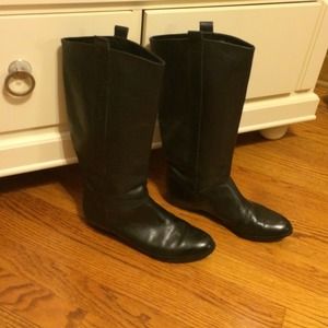 BDG Black leather knee high boots