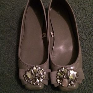 Gray & silver flats
