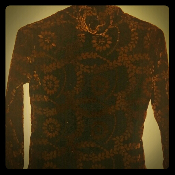 Dark brown velvet shirt
